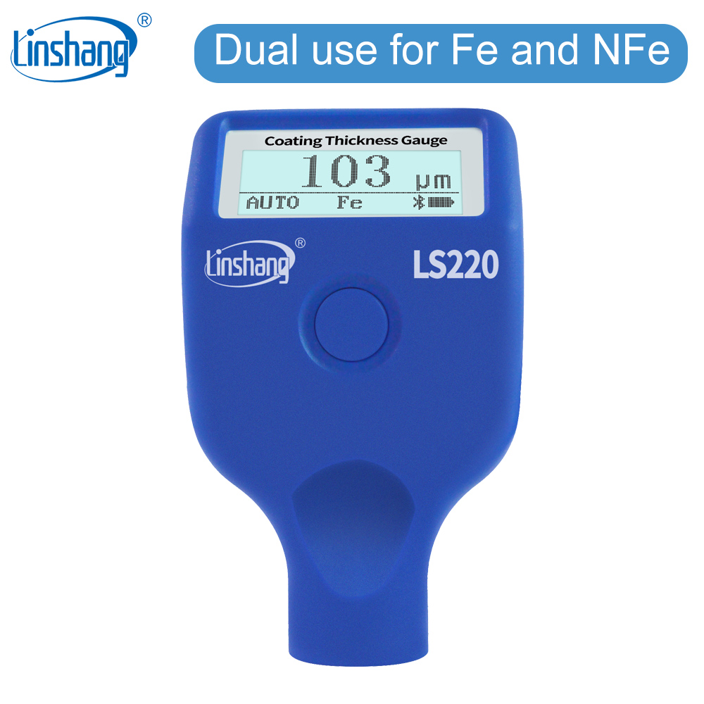 Paint Thickness Gauge - Linshang LS220ยานยนต์สีรถขนาด Electroplate โลหะเคลือบผิวสำหรับรถยนต์ภาพวาด0-2000um Fe &