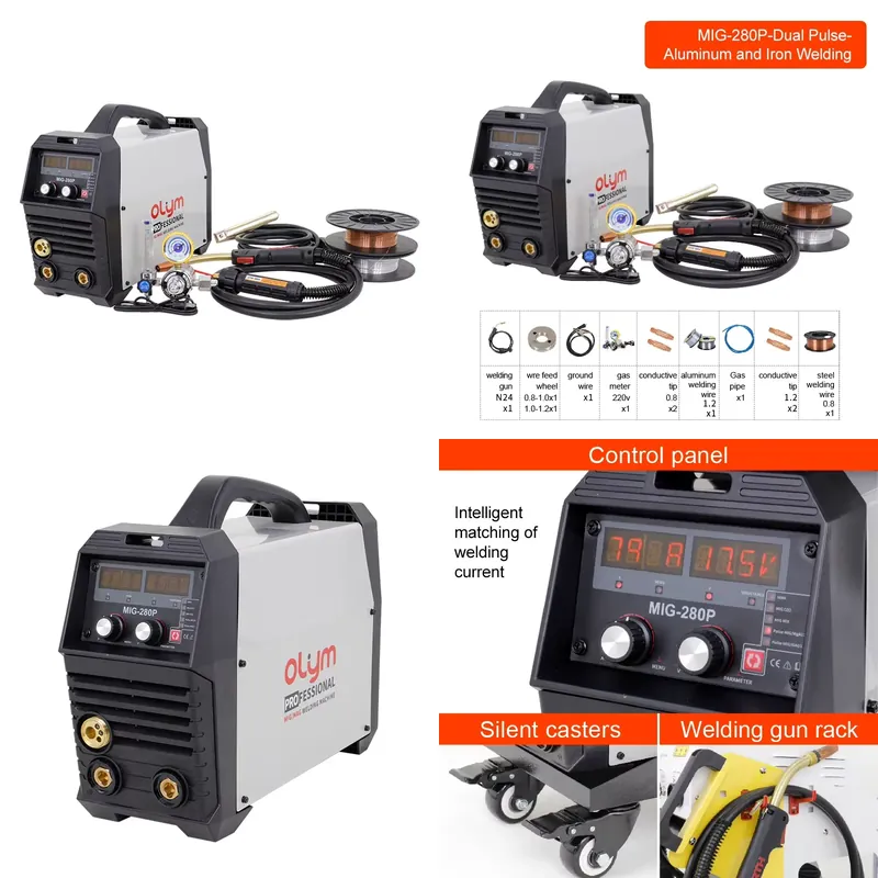 Tig Welder Machine - เครื่องเชื่อมอินเวอร์เตอร์ MIG 280 พัลส์ สำหรับเชื่อมอลูมิเนียม TIG