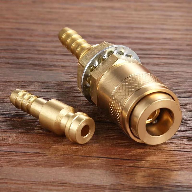 Tig Welder Machine - ข้อต่ออะแดปเตอร์แก๊สเย็นแบบหนีบสำหรับเครื่องเชื่อม ข้อต่อเร็วแบบตัวเมียตัวผู้ สำหรับเชื่อมน้ำ MIG TIG หัวเชื่อม