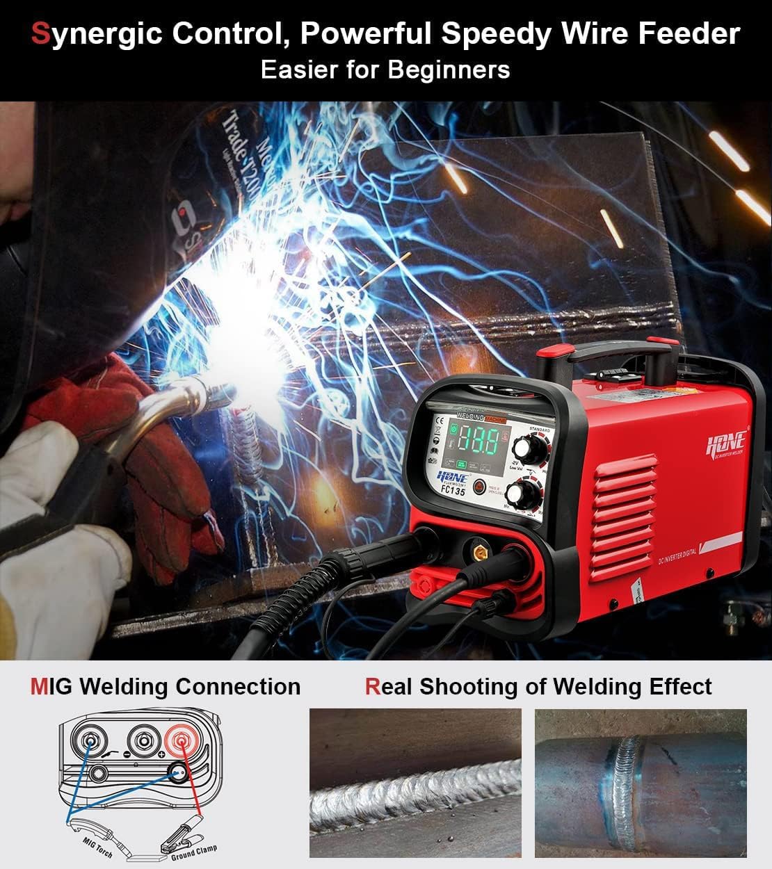 135Amp FC135 Flux-Cored MIG/ S - Tig Welder Machine บทวิจารณ์และราคา
